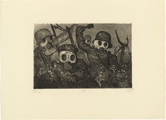 Otto Dix. Shock Troops Advance under Gas (Sturmtruppe geht unter Gas vor) from The War (Der Krieg). 1924