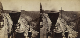 Alfred A. Hart. Rounding Cape Horn. Road to Iowa Hill from the River, in the Distance. c. 1869