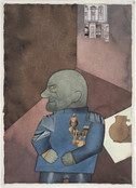 George Grosz. "The Convict" Monteur John Heartfield After Franz Jung's Attempt to Get Him Up on His Feet ("Der Sträfling" Monteur John Heartfield nach Franz Jungs Versuch ihn auf die Beine zu stellen). 1920